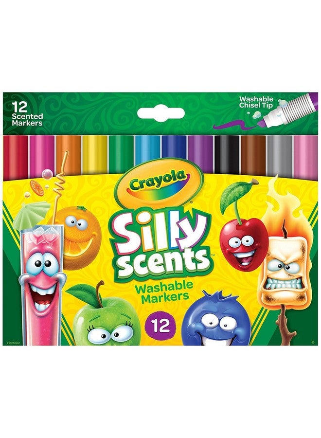 Crayola Silly Scents Scented Markers, Washable Markers, 12 Count, Gift for Kids