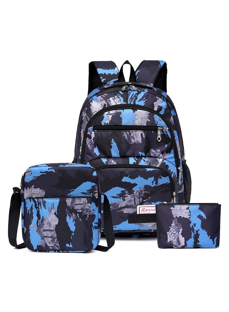 New Lightweight Casual Three-Piece Student Backpack Set 31*45*15cm - Image 1