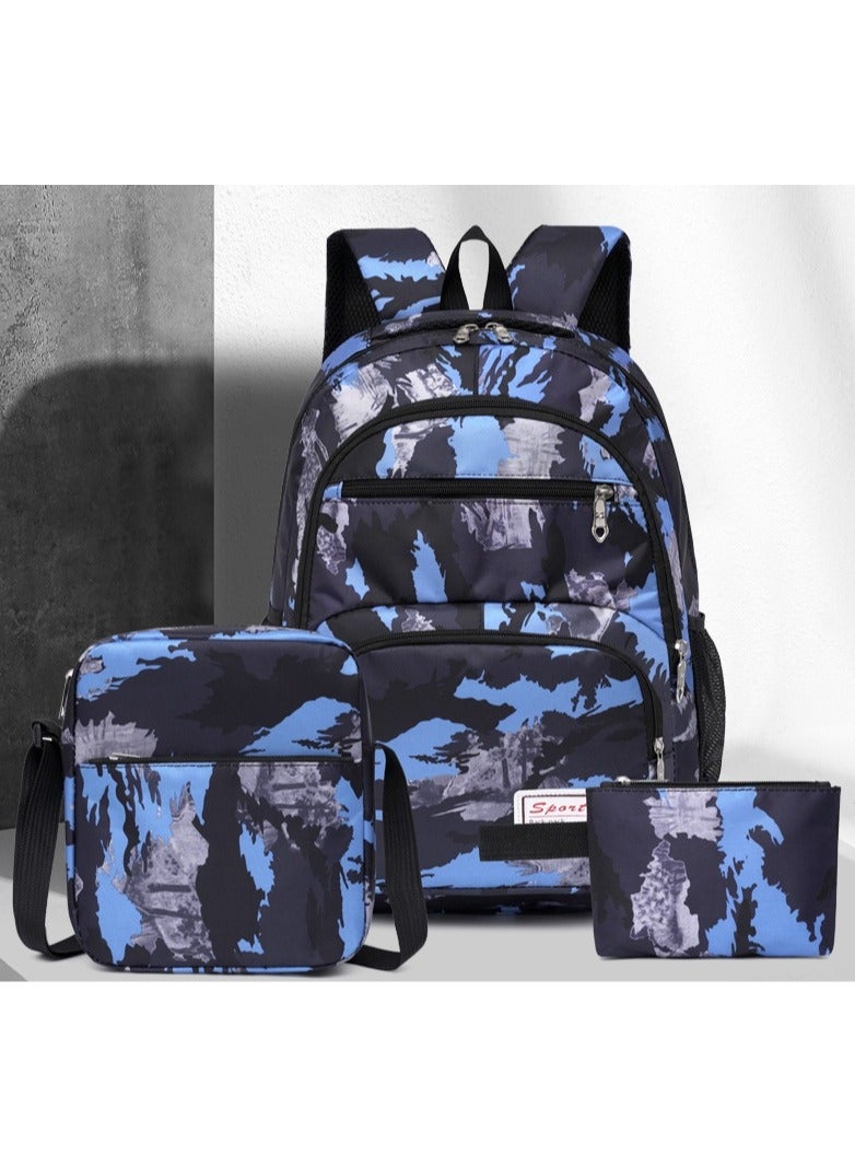 New Lightweight Casual Three-Piece Student Backpack Set 31*45*15cm - Image 5