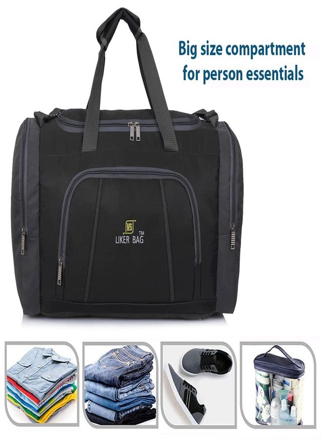 Liker Bag 60 L Hand Duffel Bag - Heavy Carrier Luggage Bag Hand Duffel Bag - Luggage Bags for Men & Women 60L - Large Capacity (Black) - Image 2