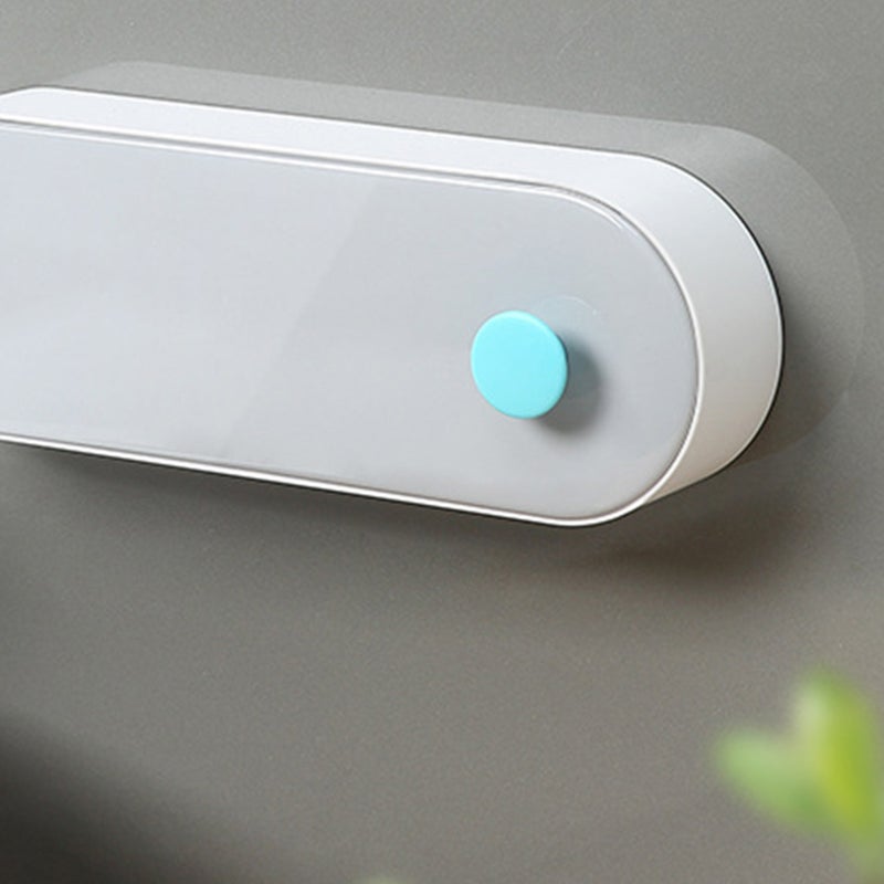 Drain Wall Mounted Soap Box Non Punching Wall Mounted Universal Shower Soap Holder with Dustproof Flip Cover Nordic Grey Width 29.5cm - Image 3