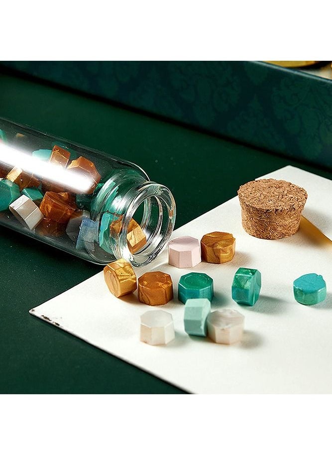 Generic - Wax Seal Stamp Kit with Gift Box, 90 Pcs Wax Seal Beads and 3 Wax Seal Stamp, Sealing Wax Warmer, Vintage Wax Seal Stamp Wax Seal Metallic Pen, Anti-Scalding Wax Melting Spoon, Wax Sealing Beads Wax Seal Kit for Gift and Decoration - Image 1