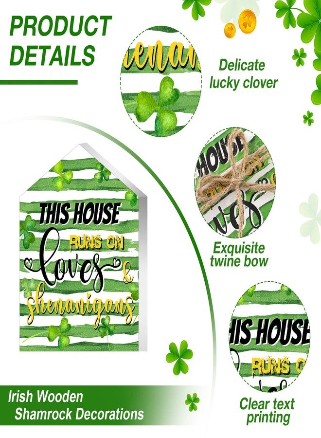 Ferraycle 3 Pcs St. Patrick's Day Table Wooden Signs St. Patrick's Table Decoration Lucky Sign Shamrocks Green Truck Irish Themed Table Centerpiece for St. Patrick's Day Party Home Table Decor (Novelty Style) - Image 5
