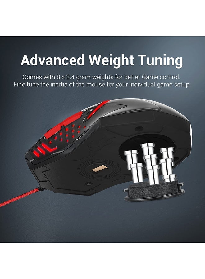 Redragon M601 Gaming Mouse Wired with red led, 3200 DPI 6 ons Ergonomic CENTROPHORUS Gaming Mouse for PC - Image 2