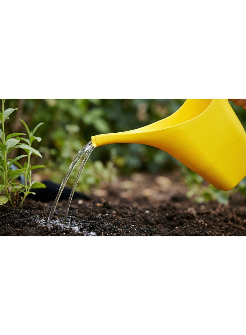 Vibrant Yellow Plastic Long Spout Watering Can 2-Litre Capacity for Indoor & Outdoor Houseplants - Manual Garden Watering Pot & Supplies - Image 2