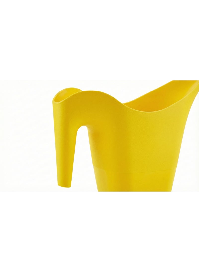 Vibrant Yellow Plastic Long Spout Watering Can 2-Litre Capacity for Indoor & Outdoor Houseplants - Manual Garden Watering Pot & Supplies - Image 4