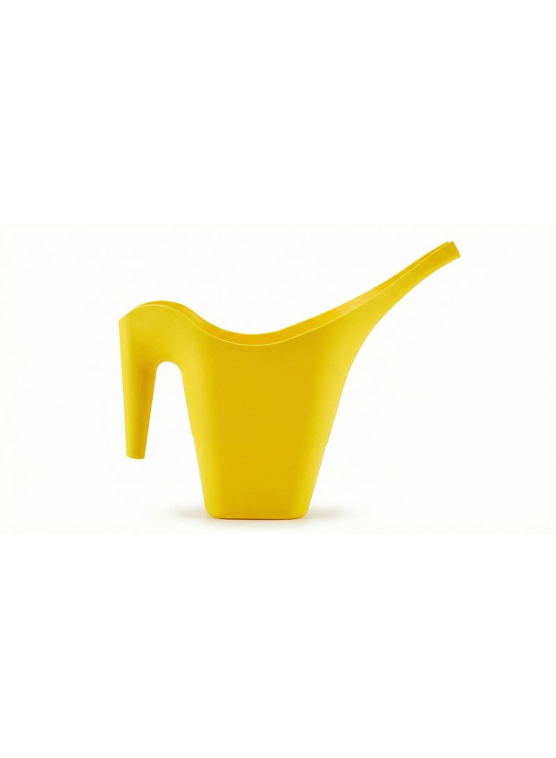 Vibrant Yellow Plastic Long Spout Watering Can 2-Litre Capacity for Indoor & Outdoor Houseplants - Manual Garden Watering Pot & Supplies - Image 1