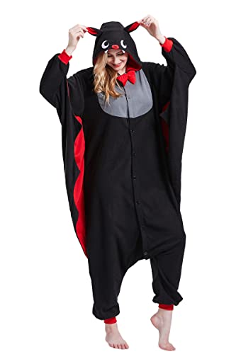 Magicalani Bat Onesie Adult Soft Polyester Animal Pajamas Cozy Winter Sleepwear Cute for Men Women - Image 3