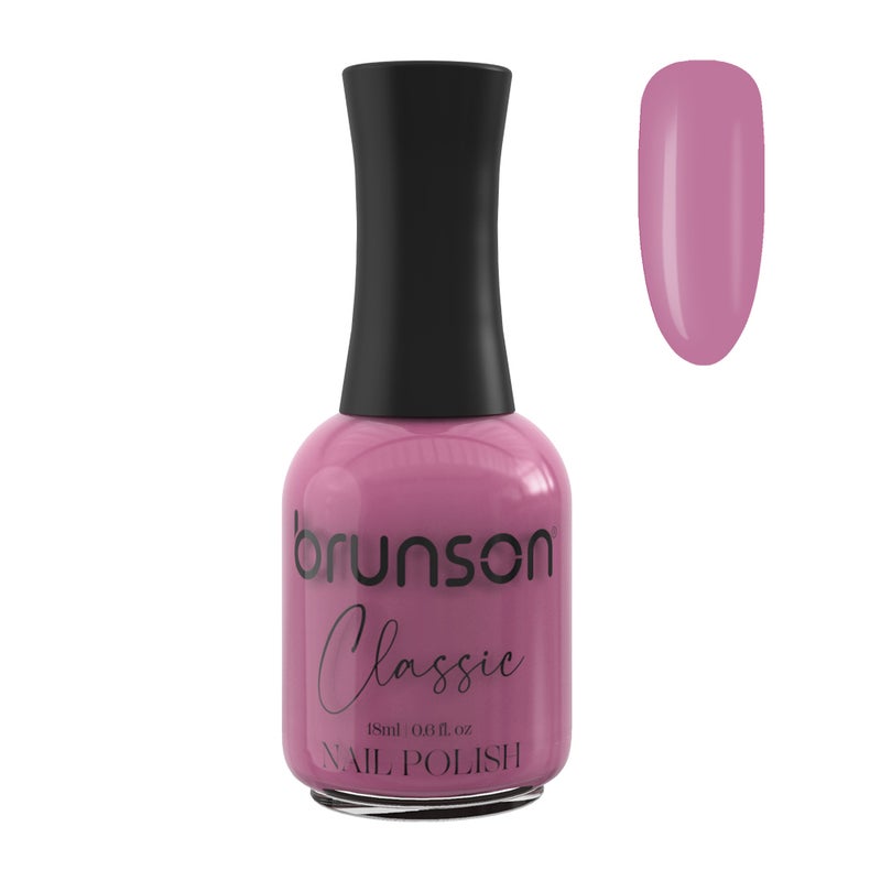 Brunson Classic Nail Polish 18ml Fast Dry Nail Lacquer Nail Harderner Normal Polish Glossy Gel Effect Quick Air Dry Long-Lasting Natural Nail Enamel Salon Quality Manicure Pedicure Regular Polish