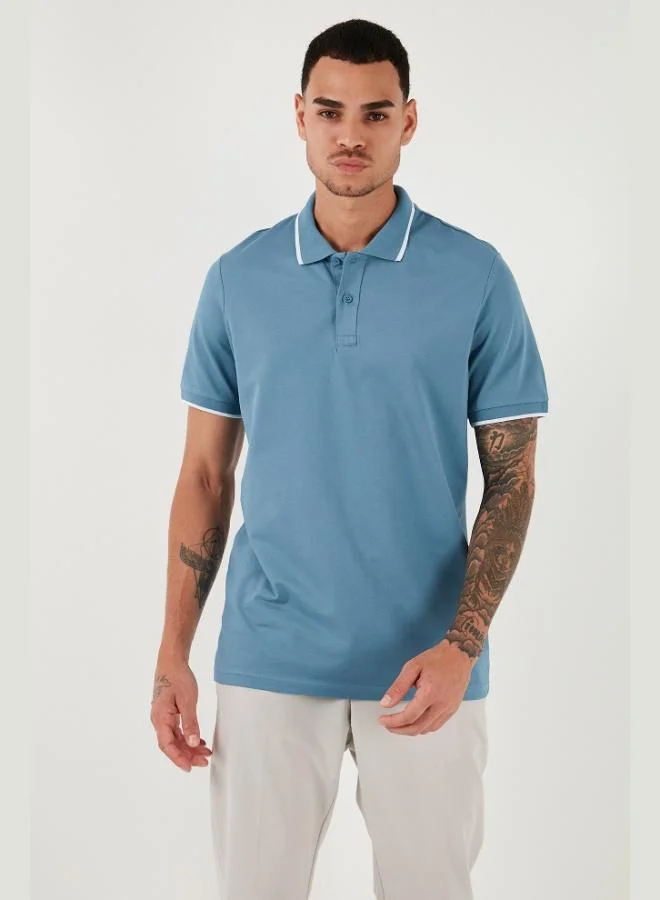 Buratti  Buratti Cotton Regular Fit Polo Neck T Shirt Men's Polo Neck T Shirt 5902063 for Men | Best Price UAE