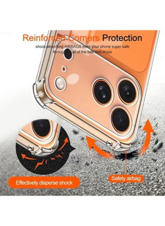 TIGER Clear TPU Case Cover for iPhone 17 Pro – Shockproof Slim Bumper with Anti-Yellowing & Scratch-Resistant Design, Transparent Soft Back Cover with Enhanced Grip, Wireless Charging Compatible, Lightweight & Flexible Protective Case for Daily Drop Defense - Image 2