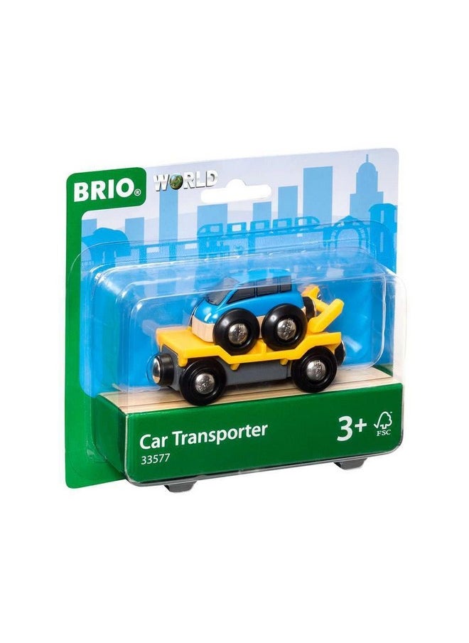 Brio BRIO World 33577 - Car Transporter - 2 Piece Wooden Toy Train Set | Child's Imagination Igniter | FSC Certified | Ideal for Kids Ages 3+  - Image 1