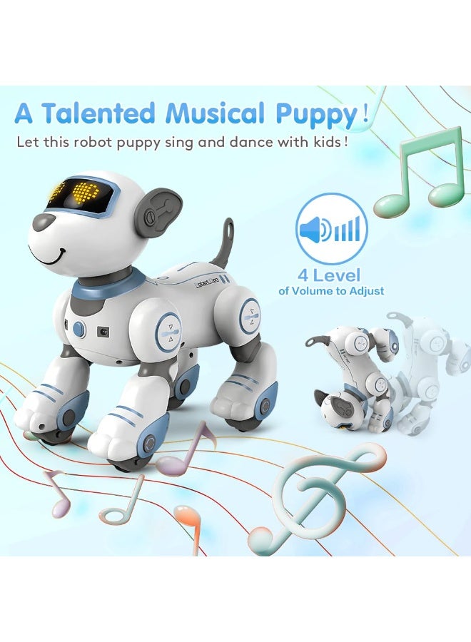 كيلا لعبة روبوت كلب بجهاز تحكم عن بعد للأطفال - تفاعلي باللمس والمتابعة بـ 17 وظيفة روبوت كلب أليف، جرو ذكي قابل للبرمجة يمشي ويرقص، ألعاب روبوت كلب ذكي للبنات من 3 إلى 12 هدية (أزرق) - Image 5