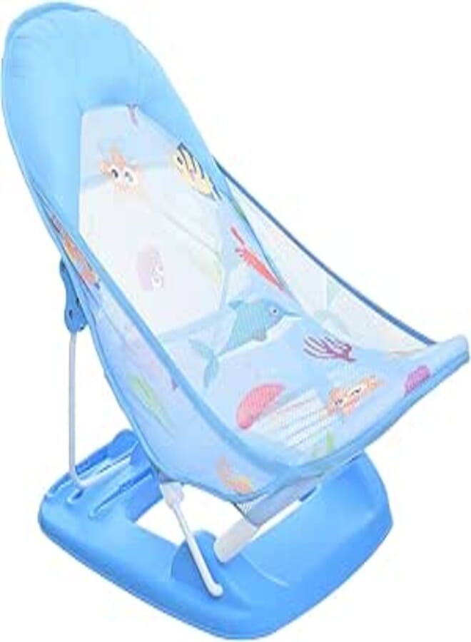 Generic Baby Bath Chair with 3 Adjustable Positions, Comfortable & Safe for Infants, Easy-to-Use, Foldable Design, Blue 