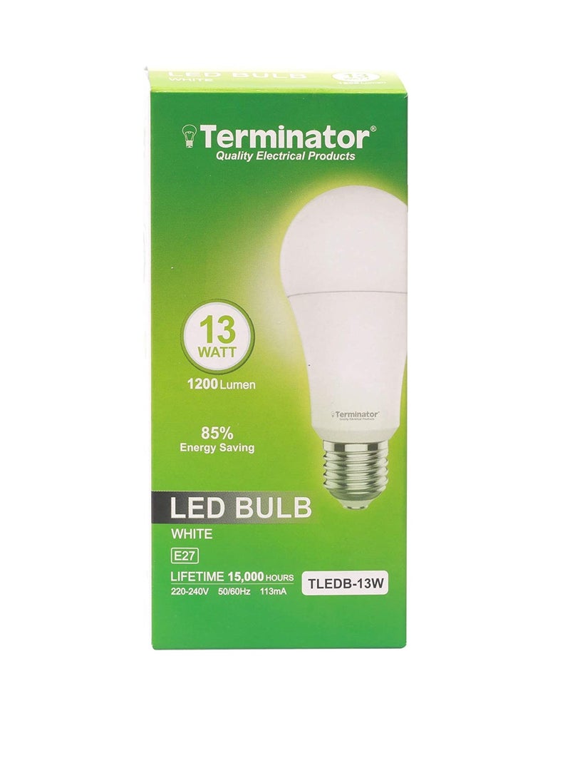Terminator LED Bulb 13W White E-27 TLEDB 13W ESMA Approved Terminator - Image 1