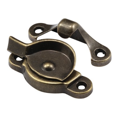 PrimeLine F 2653 Diecast Cam Action Window Sash Lock with Alignment Lugs Mounting Holes 134 In on Center Antique Brass Single Pack