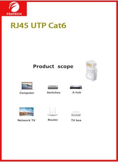 CON402-01 RJ45 Jack Connector 100PCS/PACK UTP Cat6 Gold Plated 3 Prong 8P8C Modular Brass Contact Unshielded - pzsku/Z40C831276AA902461E55Z/45/_/1730910984/13adba4d-de47-4fc1-9064-196372029e7c