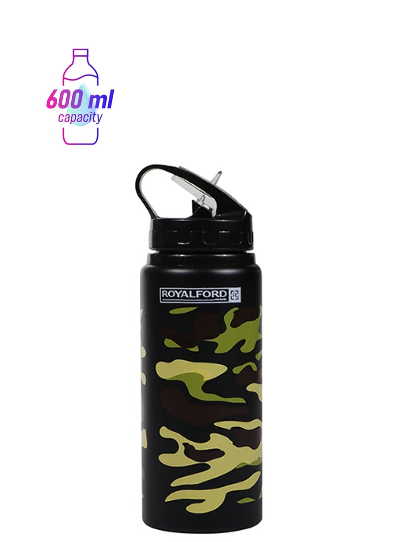 Royalford 600Ml Alum. Sport Bottle Multicolor Green/Black 600ml - Image 1