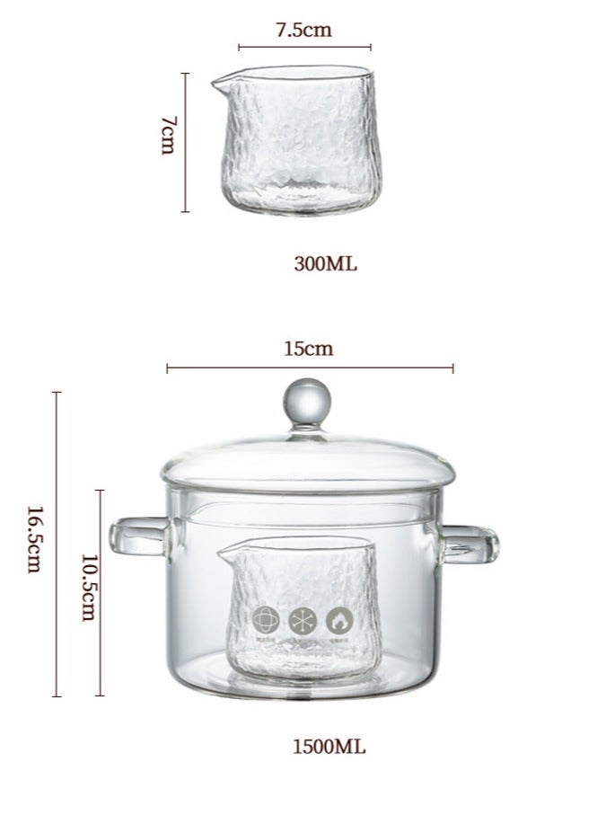 general Essential Oil Distillation Pot with Separator Cup - Glass Pot for Ceramic Cooktop Extraction - Image 5