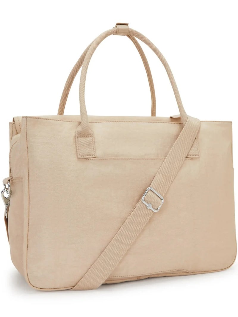 كيبلينغ حقيبة عمل سوبر ووركر بحزام كتف قابل للإزالة - بيج لامع - Image 2