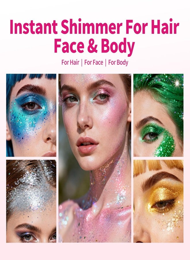 gowwim Glitter Stick for Hair Face & Body, Sparkle Stick with 6 Glitter Colors, Chunky Glitter for Kids, Body Glitter for Women, Face Glitter for Makeup, Parties, Festivals & Cheer, Purple - Image 4