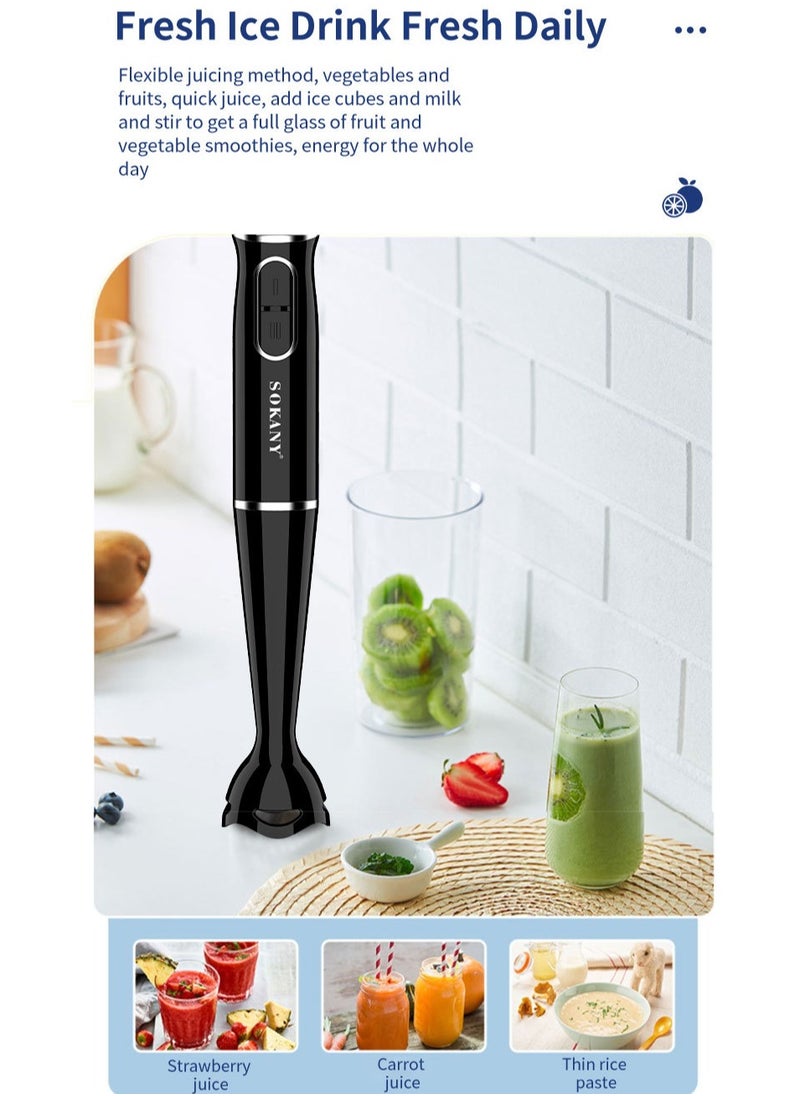sokany - 2-Speeds Electric Handheld Blender 200W SK-1724 Black - Image 1