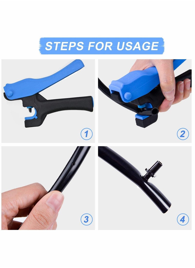 KASTWAVE - طقم أدوات تثقيب ثقوب الري بالتنقيط، أداة تثقيب أنبوب التنقيط 2 في 1 للأعمال الخارجية، مثقب يدوي لفتحة أنبوب الري 16/20 مم من PE (طقم أدوات المثقاب الاحترافي) - Image 1