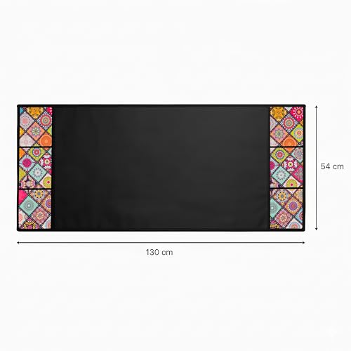 Fancy Walas Refrigerator Single Door Waterproof, Dustproof, Refrigerator Top Cover, Protective Cover for Fridges with Extra Storage Space Nylon Top cover with 6 Storage Pockets ( Multi, 130 x 54 cm ) - Image 3
