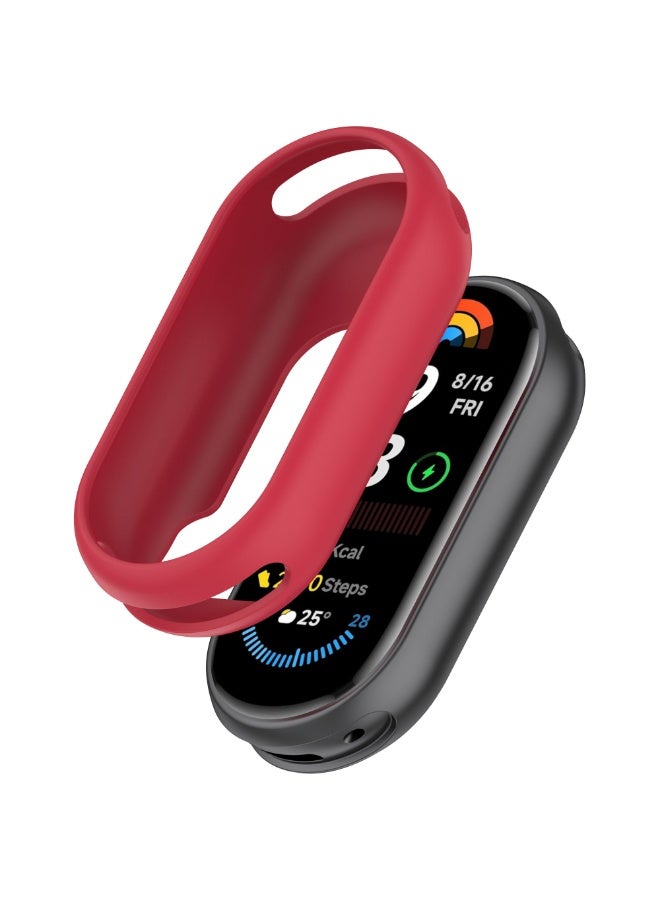 Soft Silicone Rubber Watch Case For Xiaomi Mi Band 8/9/10/NFC Women/Men, Sweatproof Protective Hollow Scratch Bumper Shell Watch Cover For Xiaomi Mi Band 10/9/10 Smartwatch Accessories - Image 1