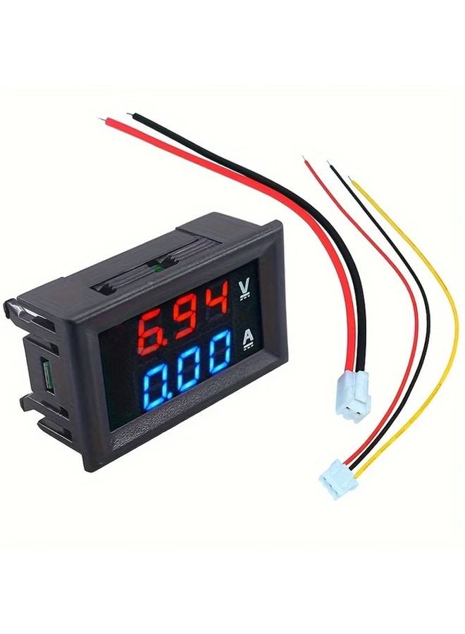 2pcs Red And Green Digital Voltmeter Ammeter DC 100V 10A Dual LED Display Panel - Image 5