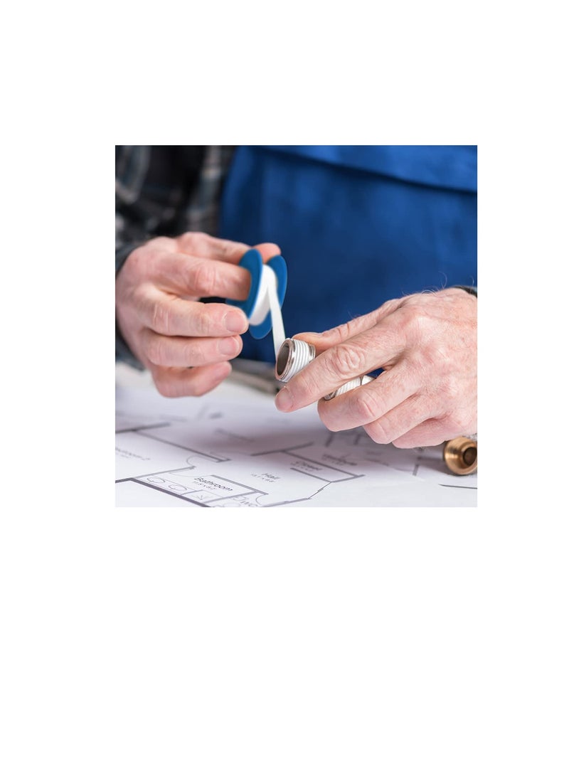 ROBUSTLINE Robustline Thread Sealing Teflon Tape with 0.25g/cm2 Density, 0.9MM x 12MTR PTFE for Pipe Fittings and Fixing Water Leak (12 MTRS) (50)  - Image 3