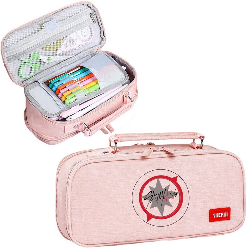 YXST YX&ST Stray Kids Merch large Pencil Case Capacity Stationery Bag Storage Pouch - Image 1