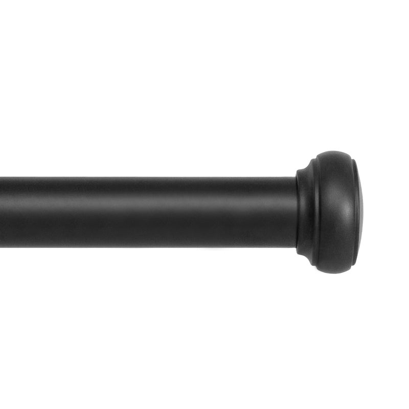 Kenney Kenney Weaver Cap End IndoorOutdoor Black Curtain Rod Adjustable 3772 Inch Rod for Windows  Patio 