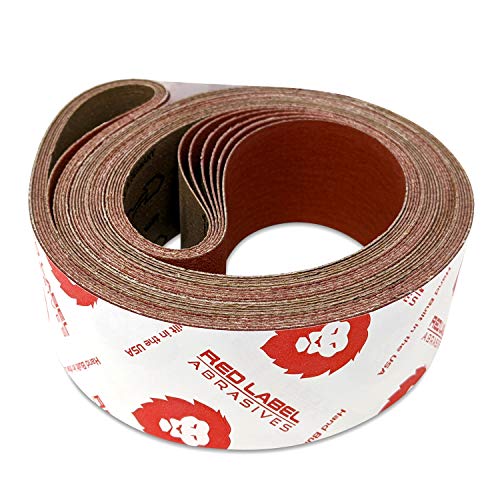 Red Label Abrasives 2 X 72 Inch 60 Grit Metal Grinding EdgeCore Ceramic Sanding Belts, Extra Long Life, 6 Pack - Image 1