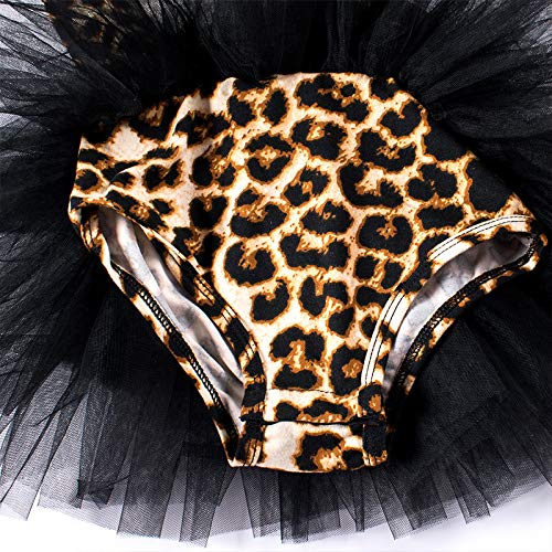 Tutu.kk Toddler Girls Ballet Tutu Dress Leopard Print Camisole Dance Leotard for Party and Costume 2-8 Years 5-6T - Image 3