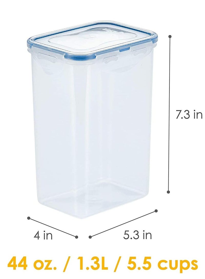 Raxoom Airtight Tall Food Storage Container, Clear, Rectangular, 43.96-oz / 5.49-cup, HPL809 - Image 3