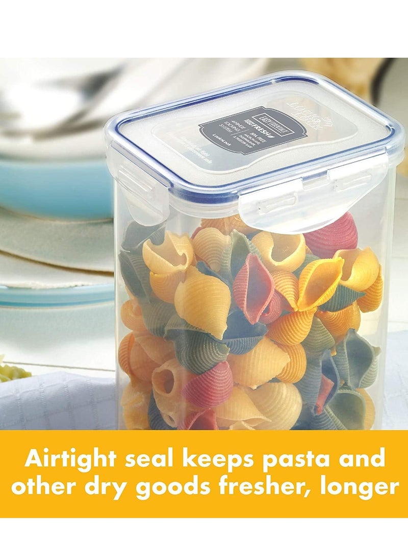 Raxoom Airtight Tall Food Storage Container, Clear, Rectangular, 43.96-oz / 5.49-cup, HPL809 - Image 4