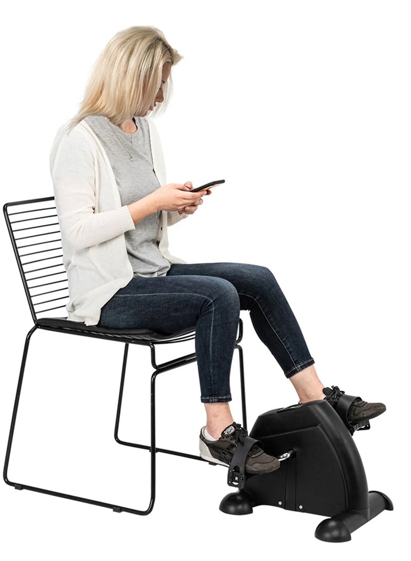 Bukela Under Desk Bike Pedal Exerciser with LCD Display - Portable Mini Exercise Bike for Seniors, Anti-Skid Mat & Adjustable Resistance, Compact Design for Arm/Leg Workout at Home/Office - Image 2