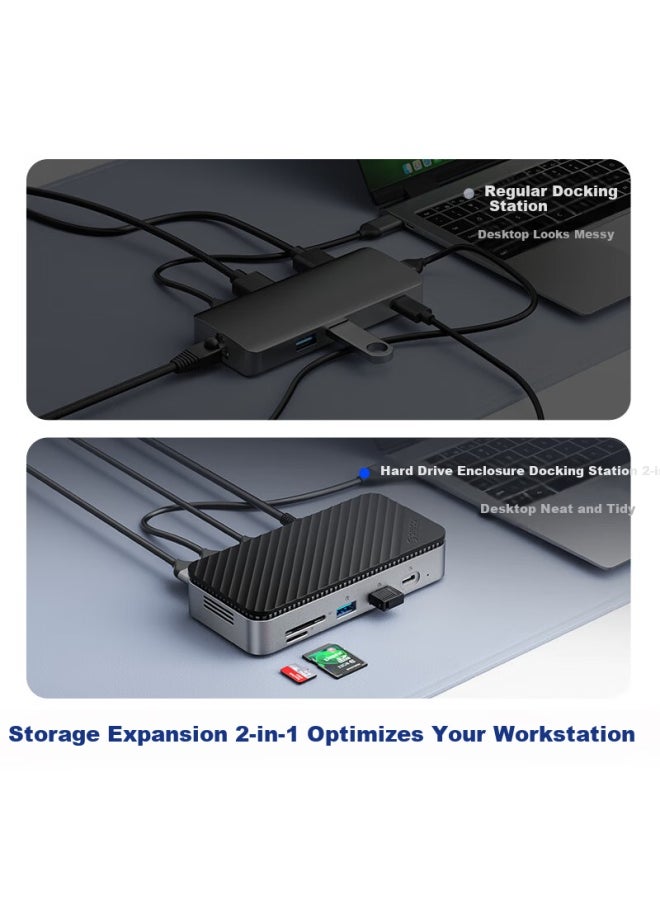 Orico Orico Hard Drive Enclosure Expansion Dock M.2 Solid State Drive Enclosure Type-c To Hdmi/dp Converter Desktop Extended Screen 4k Compatible With Apple Laptop Expansion Dock M2p11  - Image 3
