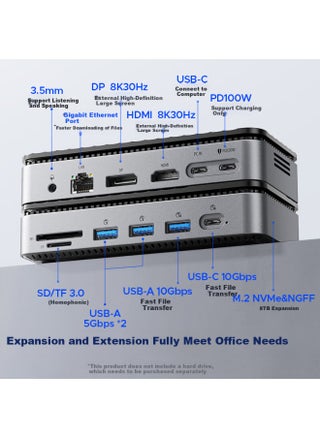 Orico Hard Drive Enclosure Expansion Dock M.2 Solid State Drive Enclosure Type-c To Hdmi/dp Converter Desktop Extended Screen 4k Compatible With Apple Laptop Expansion Dock M2p11 - pzsku/Z40C8D7B772536C005F68Z/45/1751012274/a1534e2f-d64a-4427-955f-a0bc997e92ed