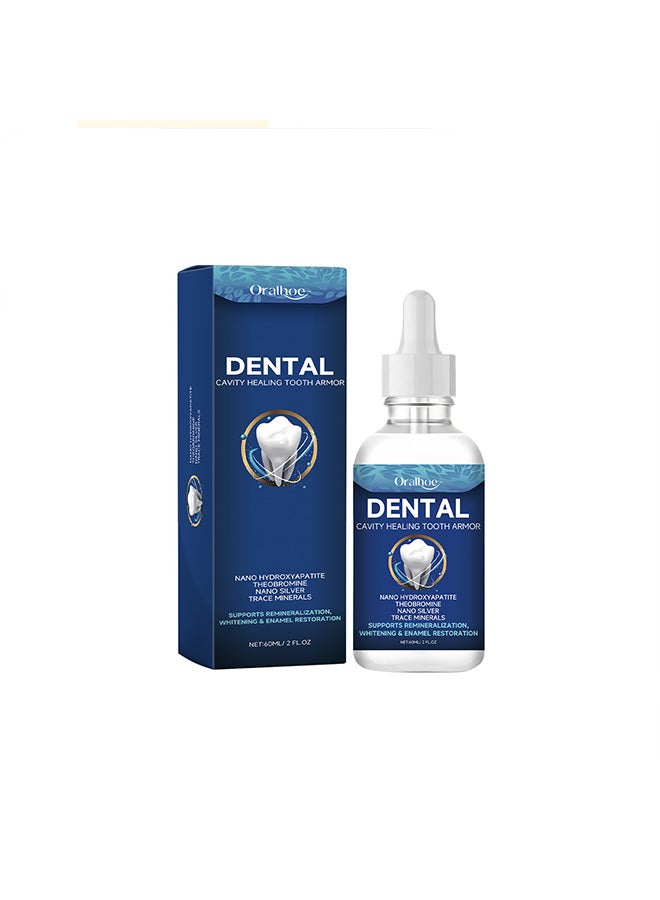 Oralhoe tooth care solution, rich in water, glycerin, panthenol, sodium PCA, hydroxyapatite, colloidal silver, theobromine, etc., is suitable for protecting gums, deep cleaning of yellow teeth and tooth stains, oral care - Image 1