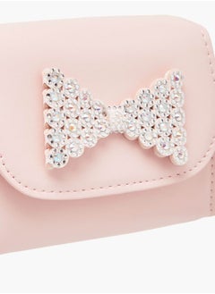 Flora Bella By Shoexpress Girls Bow Embellished Crossbody Bag With Chain Strap And Button Closure Ramadan Collection  - Image 4