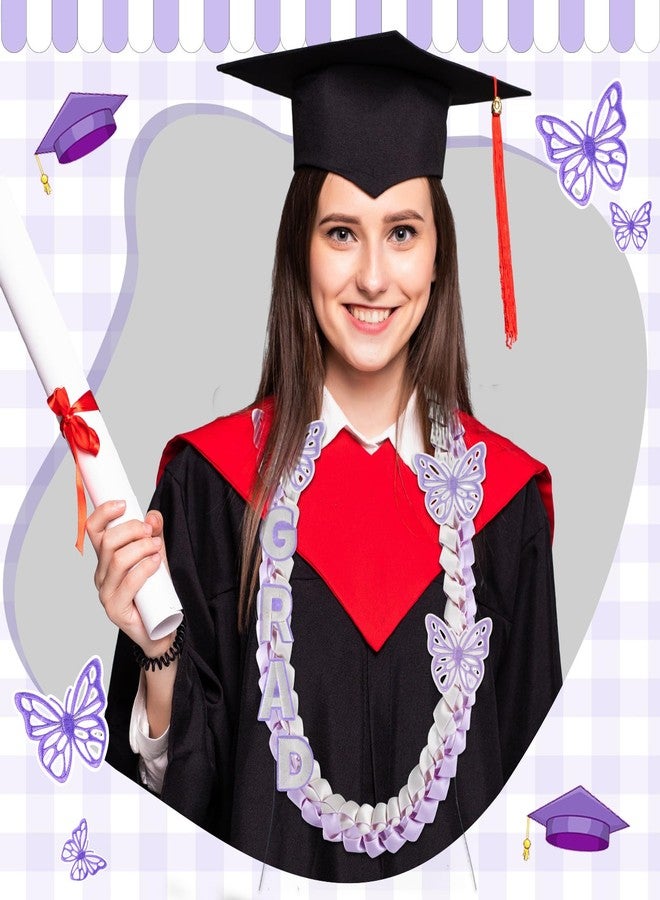 أكاليل تخرج دفعة 2026، شريط تخرج بطول 47.2 بوصة، قلادة مضفرة مزدوجة، أكاليل نقود يدوية الصنع، إكسسوارات حفلات التخرج للمرحلة المتوسطة والثانوية والجامعية ورياض الأطفال (بنفسجي، عصري) - Image 5