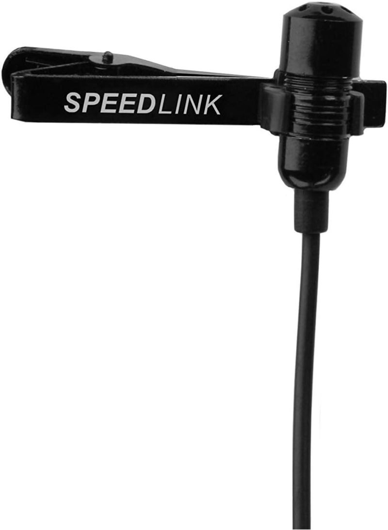سبيدلينك ميكروفون سبيد لينك SL-8691-SBK-01 Spes بمشبك أسود - Image 1
