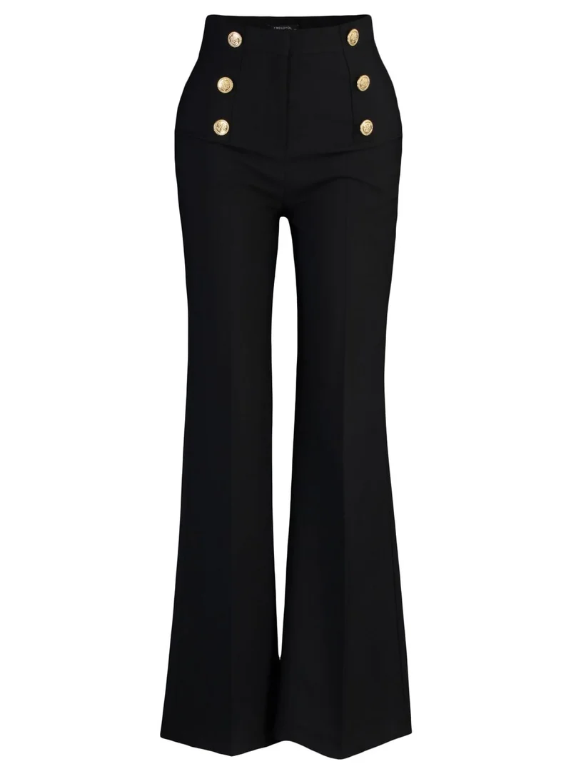 ترينديول كيرف Button Detail High Waist Pants