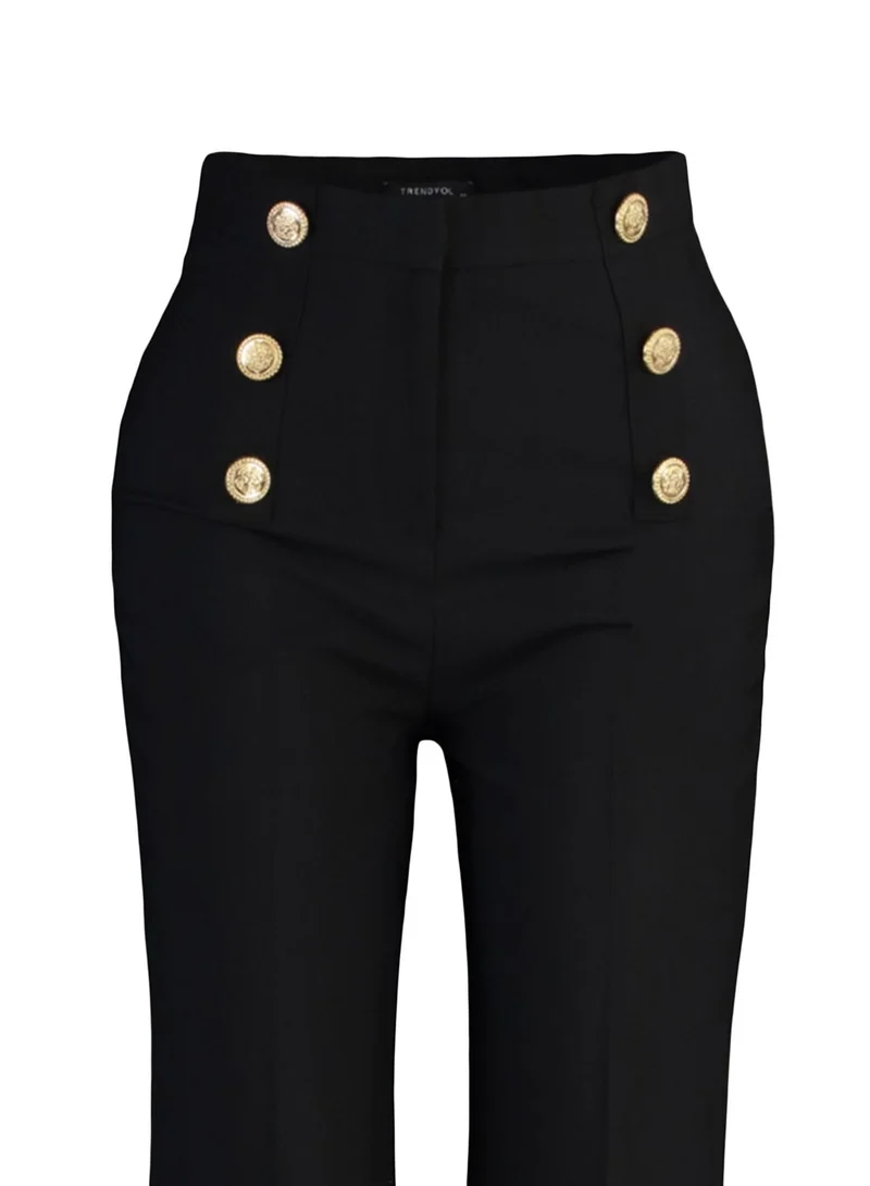 ترينديول كيرف Button Detail High Waist Pants