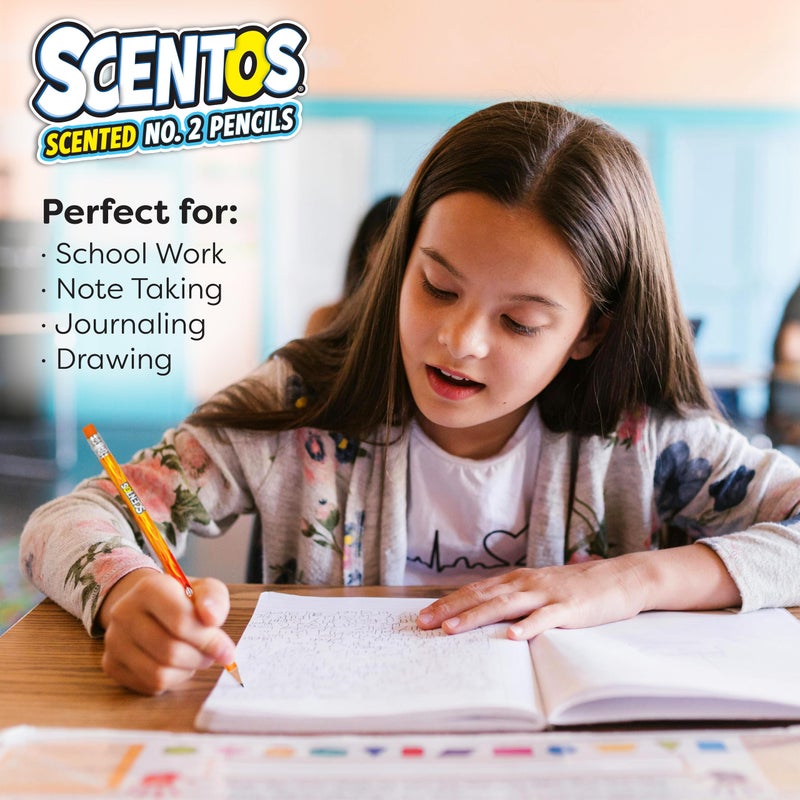 Scentos Scented Pencils for Kids - No. 2 Lead Pencils - Cute Pencil - For Ages 3 and Up - 24 Pack - Image 5