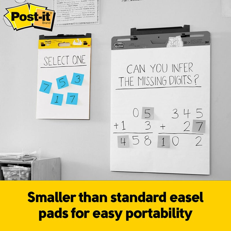 Post It Post-it Self-Stick Mini Easel Pad, 15 in x 18 in, 20 Sheets/Pad, 3 Pads, Great for Virtual Teachers and Students (577-3PK) - Image 2