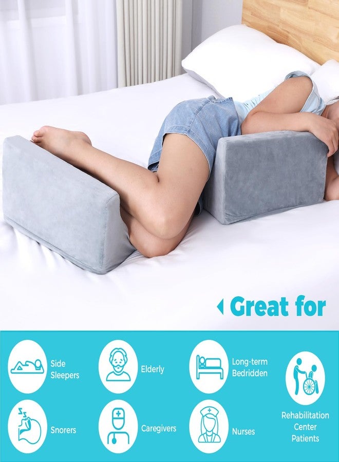 Fewener 2 Pack Small Wedge Pillow for Sleeping, Wedges & Body Positioners, Back Pillow for Side Sleeper & Back Pain Relief & Bed Sores - Image 3
