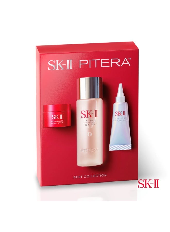 SK-II PITERA™ Best Collection Kit, Facial Treatment Essence 75ml, GenOptics Infinitaura Essence 10ml & SKINPOWER Re-New Cream 15g, Brightening & Hydrating Skincare Set for Radiant, Smooth & Crystal Clear-Looking Skin - Image 1
